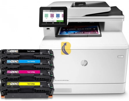 HP Color LaserJet Pro MFP M479fdw Multifunction Printer + Compatible Toners Bundle