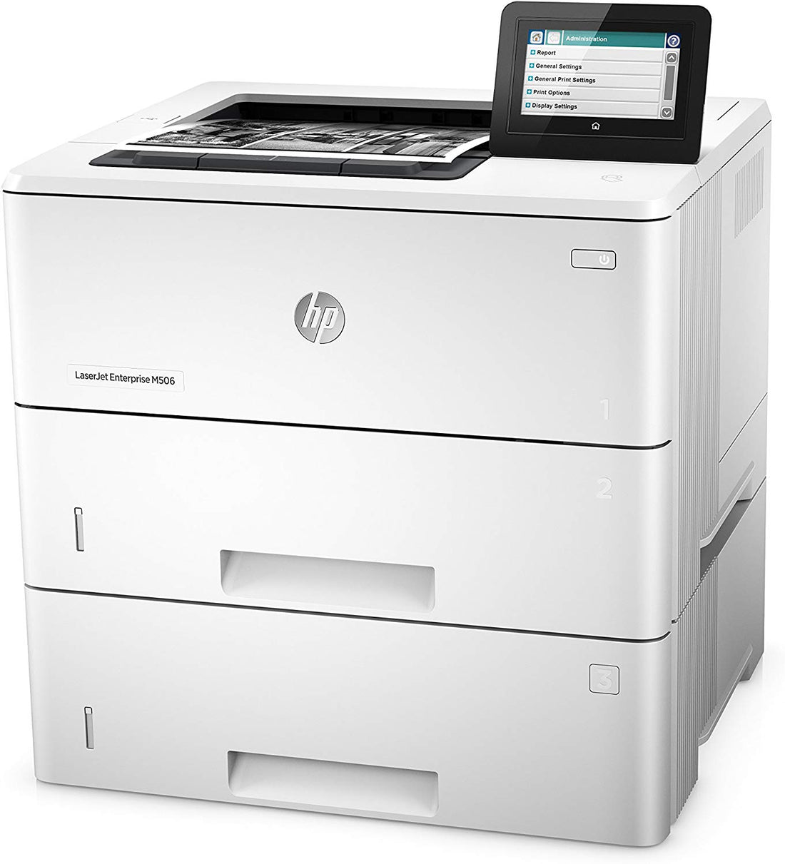 HP LaserJet Managed M506xm A4 Mono Laser Printer 2x Trays Second Hand