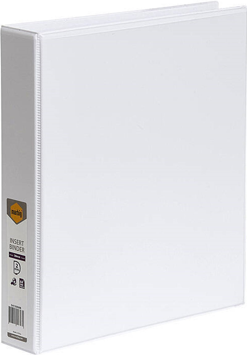 Marbig Clearview Insert Binder A4 38mm 2D-Ring White