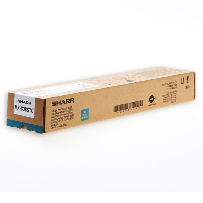 Sharp MXC38GTC Cyan Genuine Toner Cartridge 10K Print Yield