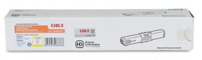 Genuine OKI MC362w Yellow Toner Cartridge 44469755 2,000 Pages