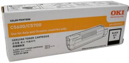 Genuine OKI C5600/C5700 43324412 Black Toner Cartridge 6,000 Print