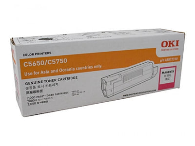 Genuine OKI C5650 43872310 Magenta Toner Cartridge 2,000 Prints