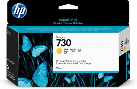Genuine HP 730 130ml DesignJet Yellow Ink Cartridge P2V64A