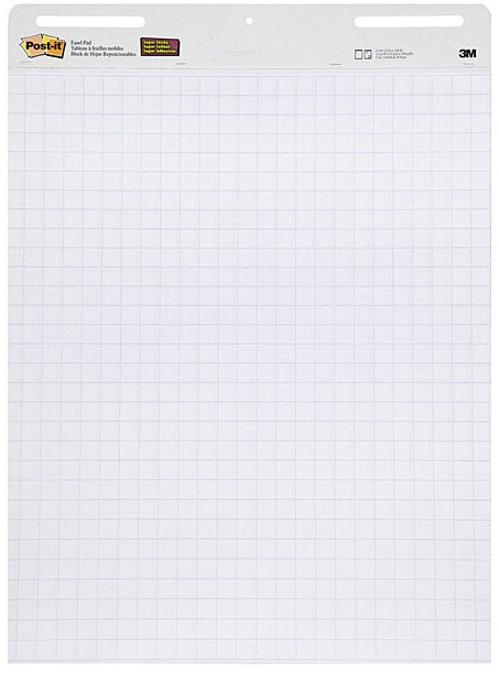 Post-It Self Stick Easel Pads Blue Grid 635 x 775mm - Box of 2