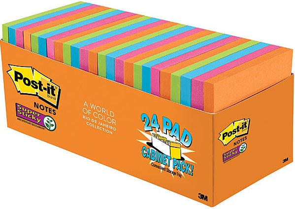 Post-It Super Sticky Notes Rio De Janeiro 76 x 76mm 24-Pack