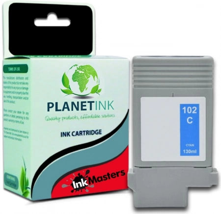 Compatible Canon PFI102C 0896B001AA Cyan Ink Cartridge 130ML 1.5K Print Yield
