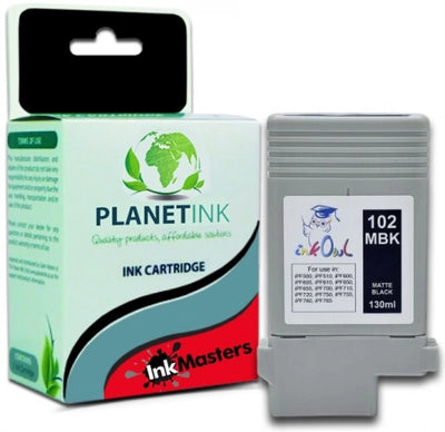 Compatible Canon PFI102MBK 0894B001AA Matt Black Ink Cartridge 130ml 1.5K Print Yield
