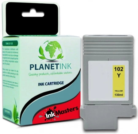 Compatible Canon PFI102Y 0898B001AA Yellow Ink Cartridge 130ml 1.5K Print Yield