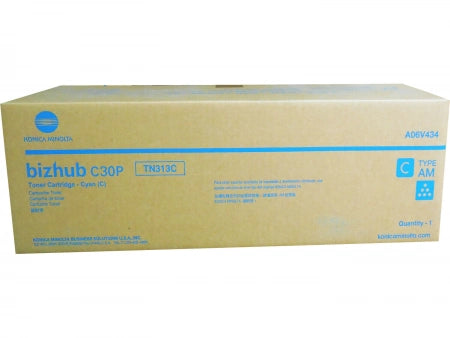 Konica Minolta TN313C / A06V43 Genuine Cyan Toner Cartridge 12K Print Yield