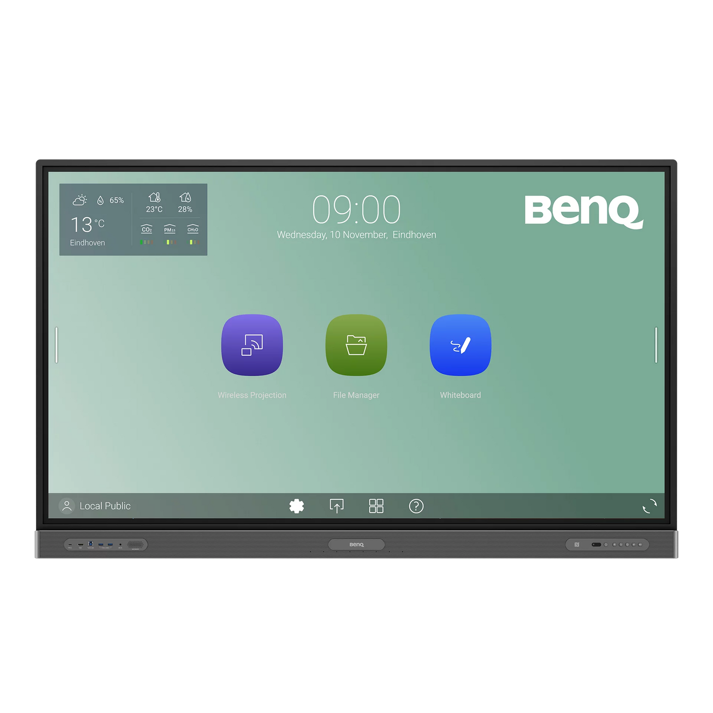 BENQ 75" RP7503 4K UHD 450NITS 1200:1 CONTRAST 40 POINT TOUCH ANDROID 11 IFP PANE