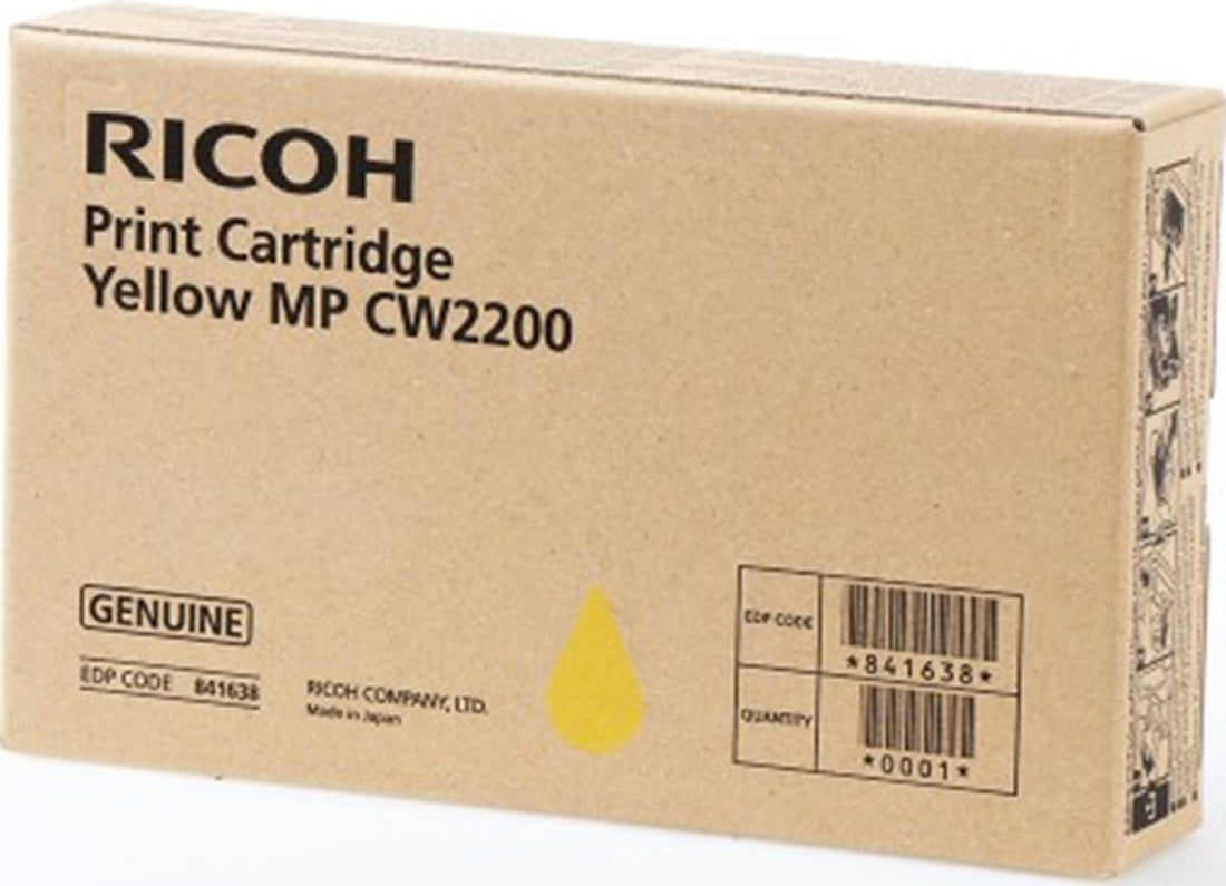 Genuine Ricoh CW2200 Yellow Toner Cartridge 100ml 841638