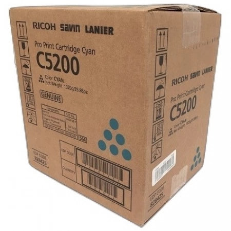 Genuine Ricoh Pro C5200s Cyan Toner 24K Prints 828429 828425 828433