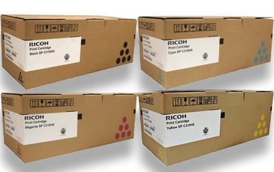 Genuine Ricoh 406483 406484 406485 406486 SP C310HS (SP C310) CMYK Toner Cartridge 6k-6.5k pages