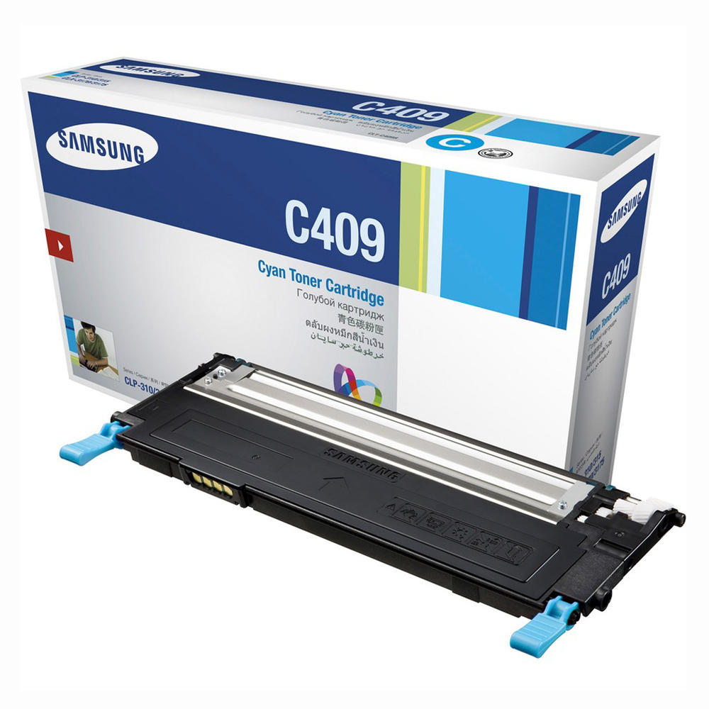 Genuine Samsung CLP310 CLP315W CLX3170 CLX3175FN CLTC409S Cyan Toner Cartridge 1,000 Print