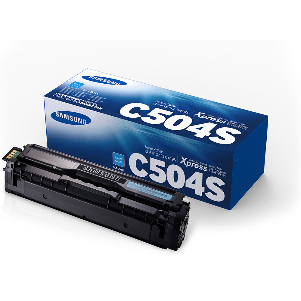 Samsung CLP415 CLX4170 CLX4190 CLX4195 SLC1810W SLC1860FW CLTC504S Cyan Genuine Toner Cartridge 1,800 Print
