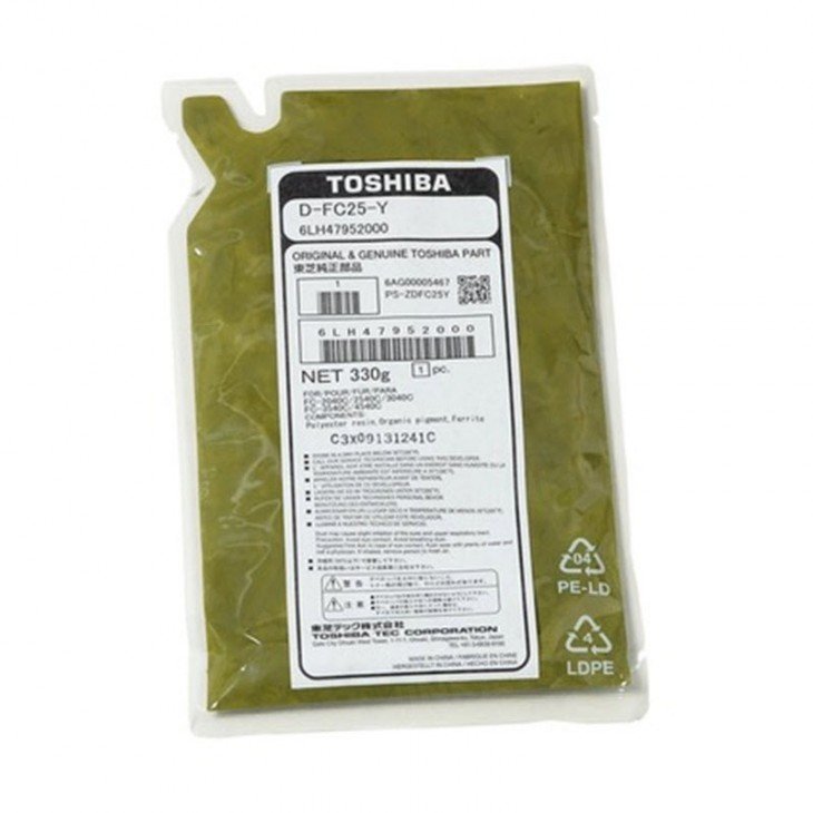 Toshiba DFC25Y 6LH47952000 6LJ04811000 Yellow Genuine Developer