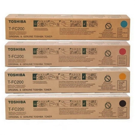 4-Pack Toshiba TFC200 Toner Cartridge Set eSTUDIO 2000AC, 2500AC
