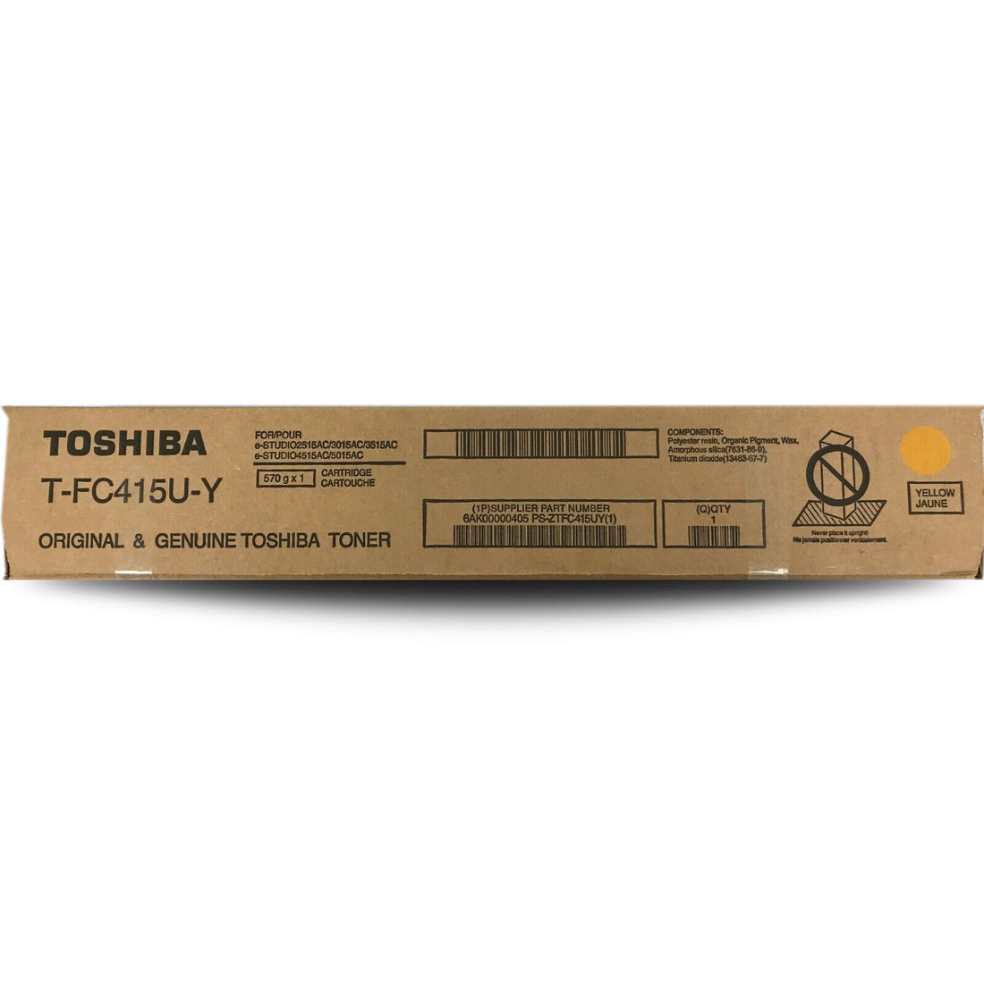 Genuine Toshiba TFC415PY Yellow Toner Cartridge T-FC415P-Y 33,600 Page