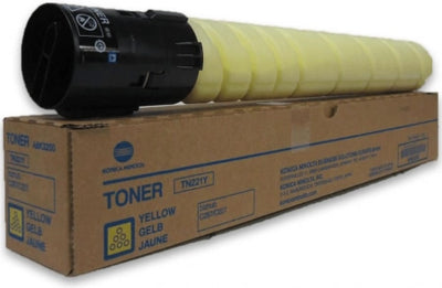 Genuine Konica TN-221Y Yellow Toner Cartridge A8K3290 21K Print Yield