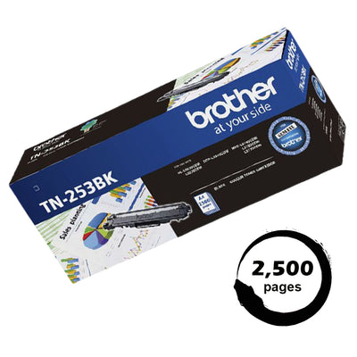 Genuine Brother TN253BK black toner cartridge 2,500 Page