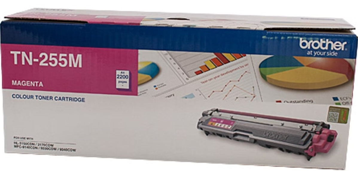 Genuine Brother TN255 Magenta Toner Cartridge 2,200 Page
