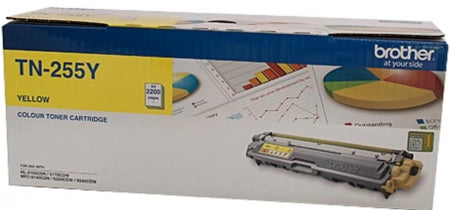 Genuine Brother TN255 Yellow Toner Cartridge 2,200 Pages