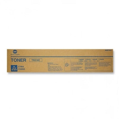 Konica Minolta C353 Cyan Toner Cartridge TN314C AOD7421 20,000 Yield (Genuine)