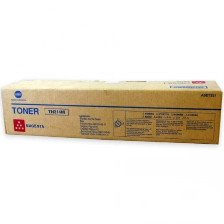 Konica Minolta C353 Magenta Toner Cartridge TN314M AOD7321 20,000 Yield (Genuine)
