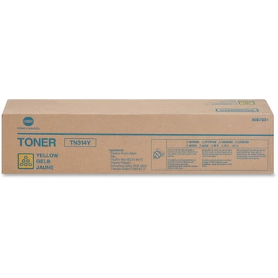 Konica Minolta C353 Yellow Toner Cartridge TN314Y AOD7221 20,000 Yield (Genuine)