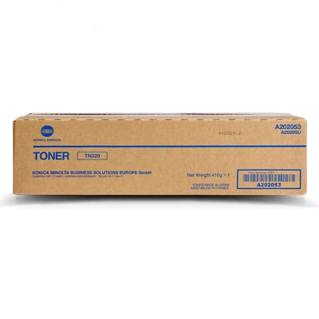 Konica Minolta TN320 A202053 Genuine Black Toner Cartridge - 20k Yield
