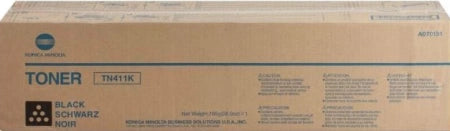 Konica Minolta TN411K A070151 Genuine Black Toner Cartridge 45K Print Yield