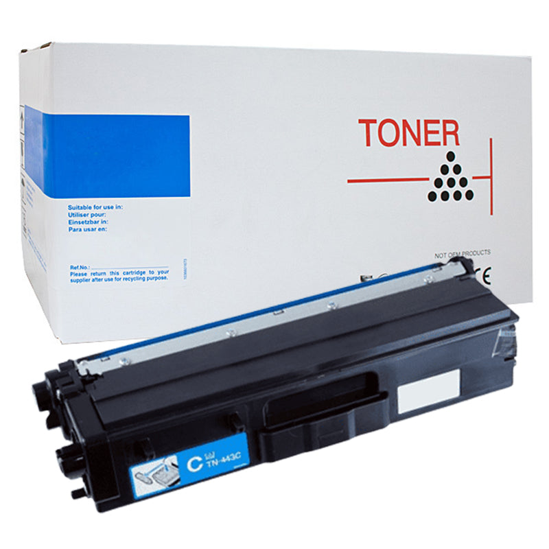 White Box Premium Brother TN443C Cyan Toner Cartridge 4,000 Yield
