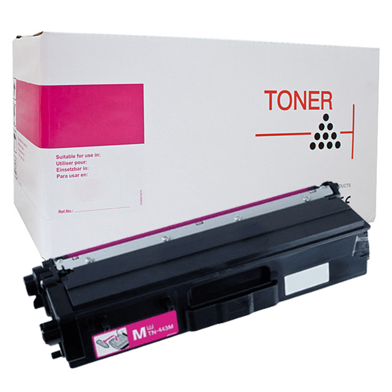 White box Premium Brother TN443M Magenta Toner cartridge 4,000 Yield