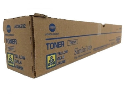 Genuine Konica Minolta TN512Y / A33K-292 Yellow Toner Cartridge 26K Print Yield