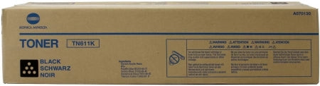 Konica Minolta TN611K (A070150) Genuine Black Toner Cartridge - 45k Print Yield
