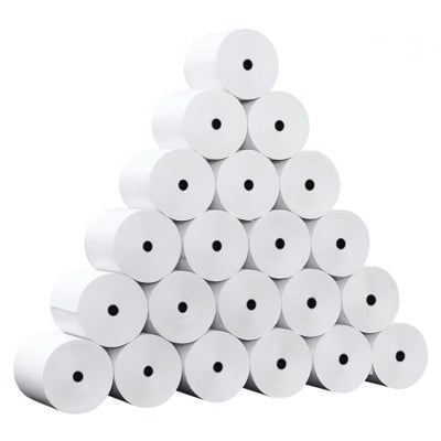 24 Rolls 80mm x 80mm Thermal Paper Cash Register Receipt Roll - 25mm Core