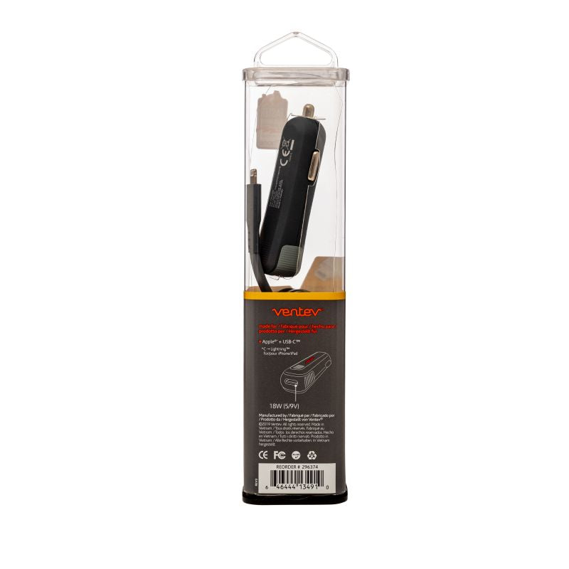 Ventev USBC - LTG Car Charger
