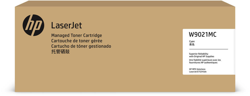 Genuine HP W9021MC LaserJet Managed Cyan Toner Cartridge