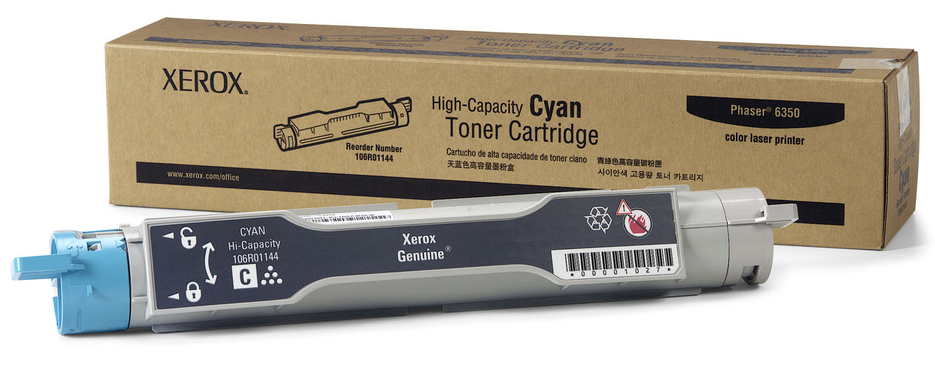 Genuine Fuji Xerox Phaser 6350 106R01144 Cyan Toner Cartridge 10,000 Print