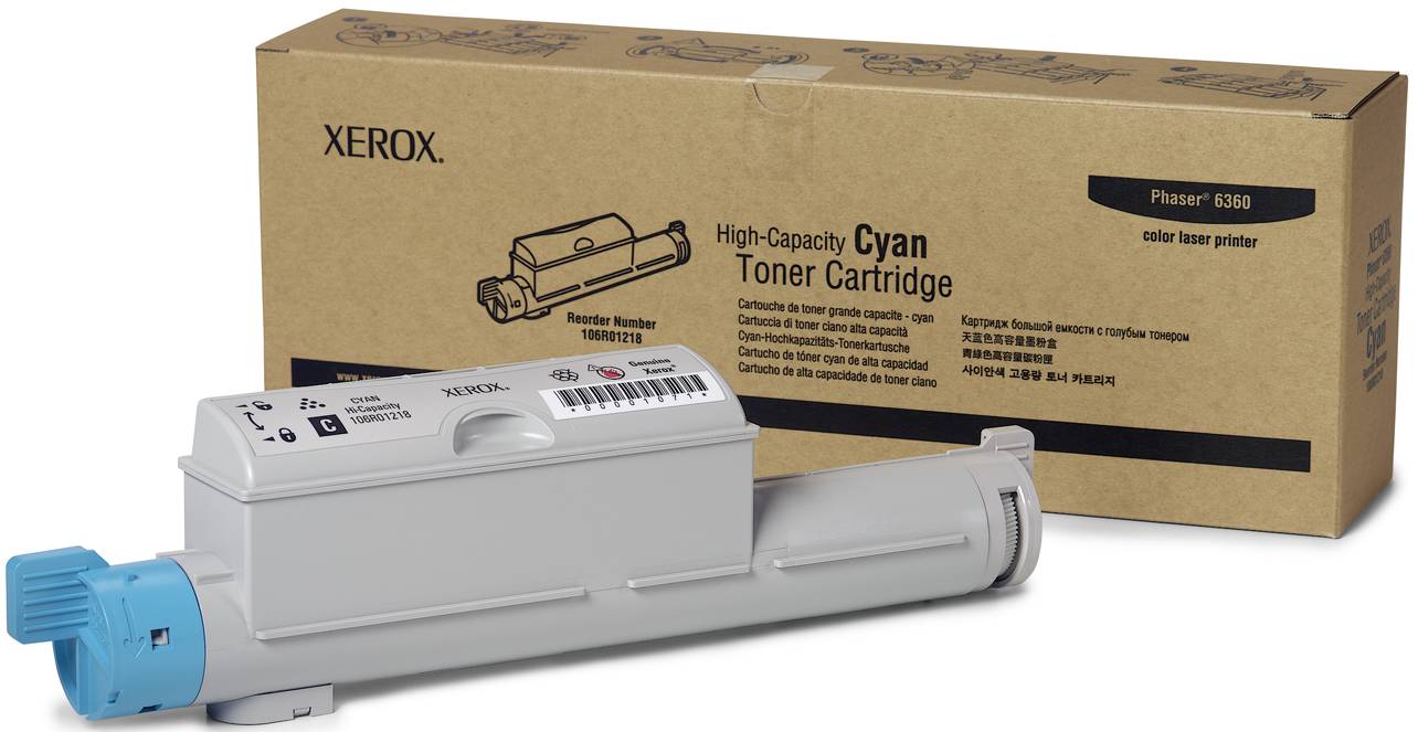 Genuine Fuji Xerox Phaser 6360 106R01218 Cyan Toner Cartridge 10,000 Print