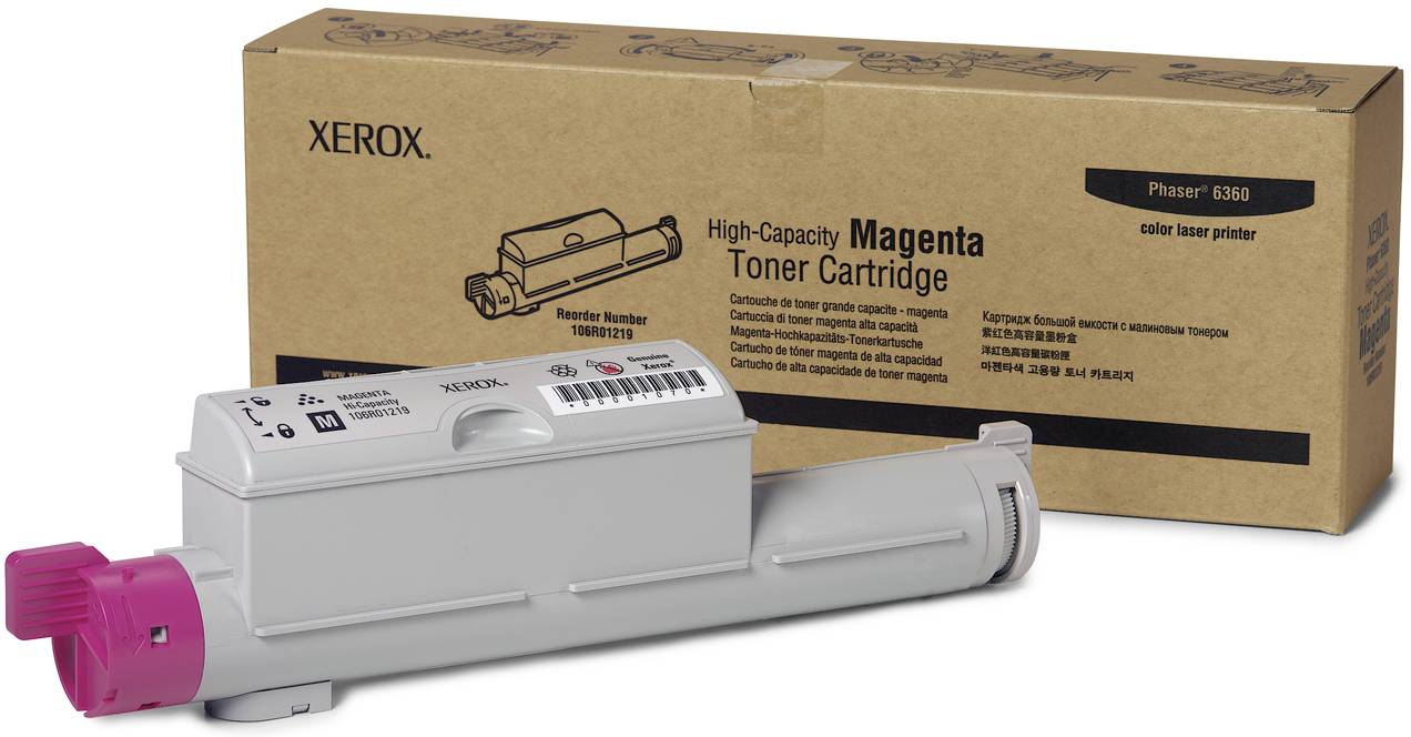 Genuine Fuji Xerox Phaser 6360 106R01219 Magenta Toner Cartridge 10,000 Print