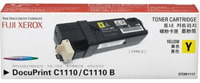 Genuine Fuji Xerox DocuPrint C1110 CT201117 Yellow Toner Cartridge 2,000 Prints