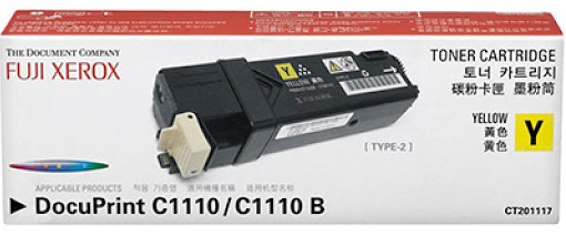 Genuine Fuji Xerox DocuPrint C1110 CT201117 Yellow Toner Cartridge 2,000 Print
