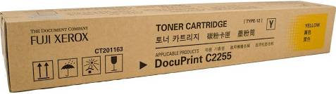 Genuine Fuji Xerox CT201163 DocuPrint C2255 Yellow Toner Cartridge - 12,000 Print