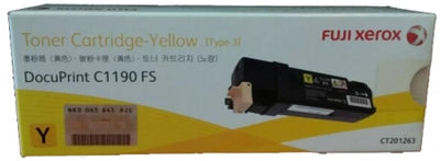 Genuine Fuji Xerox DocuPrint C1190 CT201263 Yellow Toner Cartridge 3,000 Prints