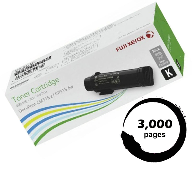 Genuine Fuji Xerox CT202606 Black Toner Cartridge DocuPrint CP315DW 3,000 Page