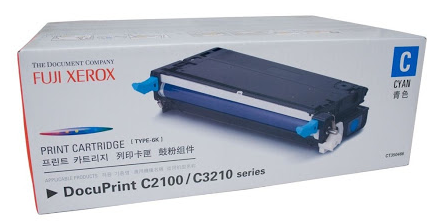 Genuine Fuji Xerox DocuPrint C2100 CT350486 Cyan Toner Cartridge 6,000 Print