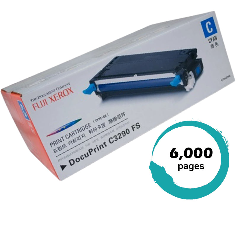 Genuine Fuji Xerox DocuPrint C3290FS CT350568 Cyan Toner Cartridge 6,000 Print