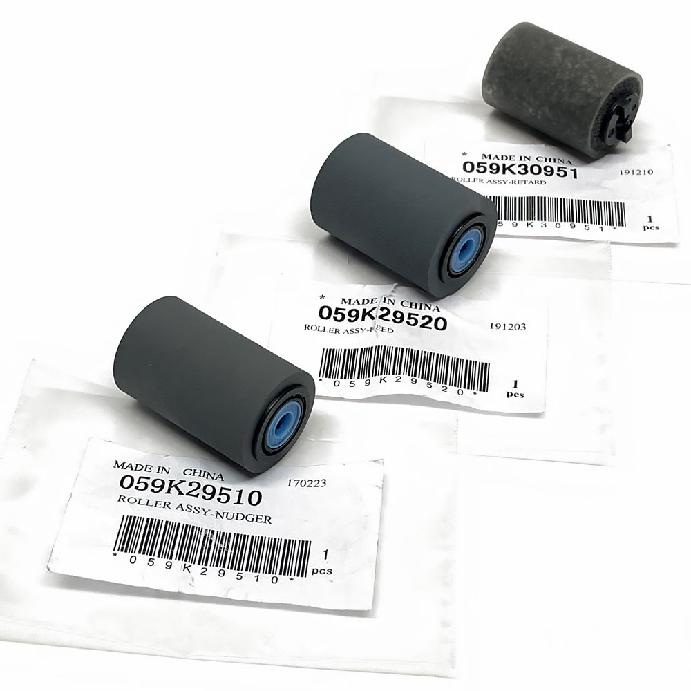 Fuji Xerox C5580 ADF Feed Roller Kit - 059K29510 Nudger Roll, 059K29520 Feed Roll, 059K30951 Separation Rol